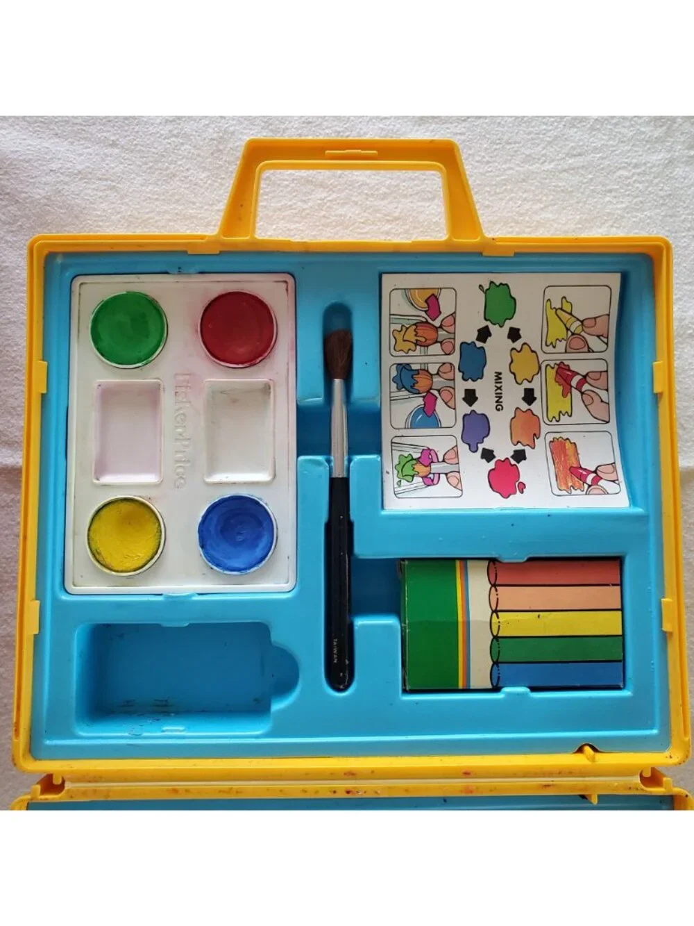 Fisher Price Vintage 1972 School Days Desk And 1980 Art Case Set